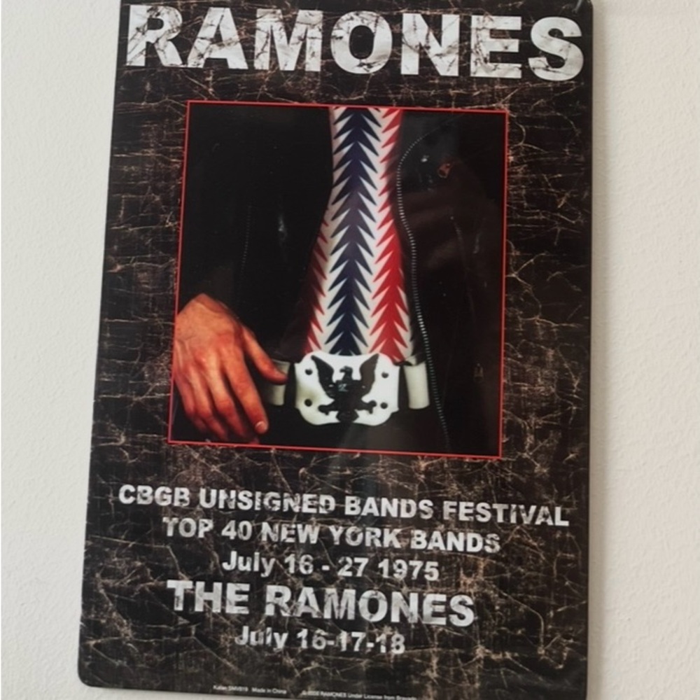 Ramones Metal Wall Art with Black and White Design